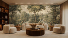 Traditional Earth Tones wallpaper for Living Room
