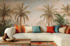 Tropical Earth Tones wallpaper for Living Room