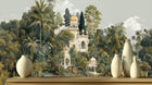 Tropical Earth Tones wallpaper for Living Room
