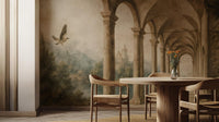 Vintage Earth Tones wallpaper for Dining Room