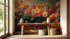Renkli Floral Bahçe Duvar posteri - XWALLX