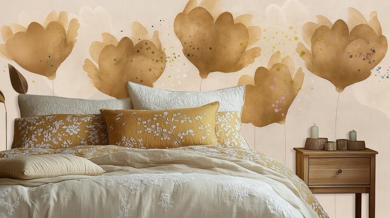 Abstract Gold wallpaper for Bedroom