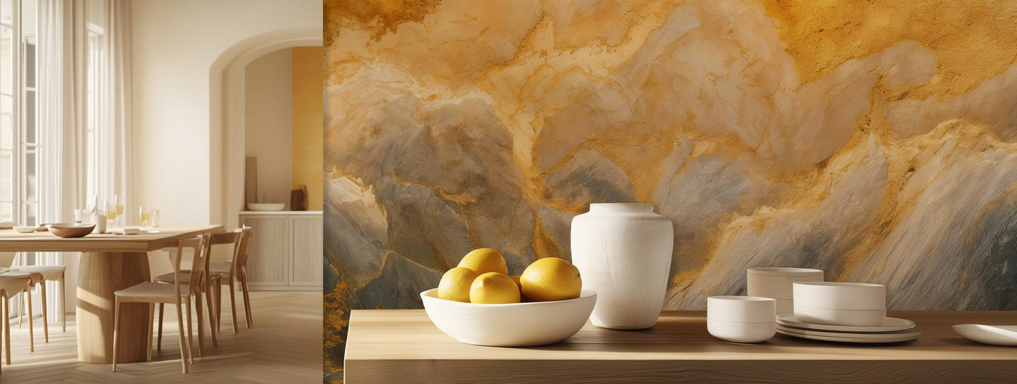 Abstract Gold wallpaper for Dining Room