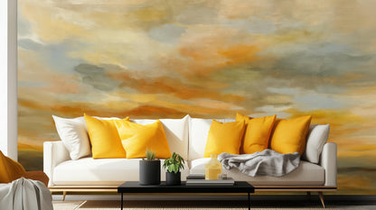 Abstract Gold wallpaper for Living Room