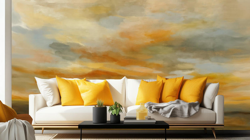 Abstract Gold wallpaper for Living Room