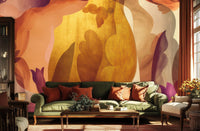 Abstract Gold wallpaper for Living Room