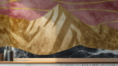 Abstract Gold wallpaper for Living Room