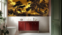 golden Landscape Print wallpaper for a durable hotel feature wall
