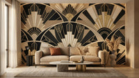 Art Deco Gold wallpaper for Living Room