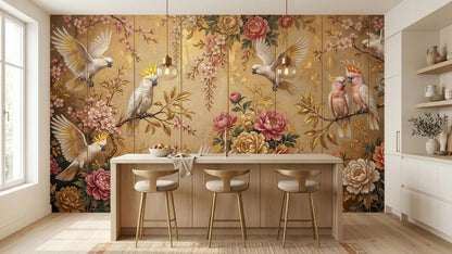 Art Nouveau Gold wallpaper for Living Room