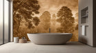 Contemporary Gold wallpaper for Bathroom