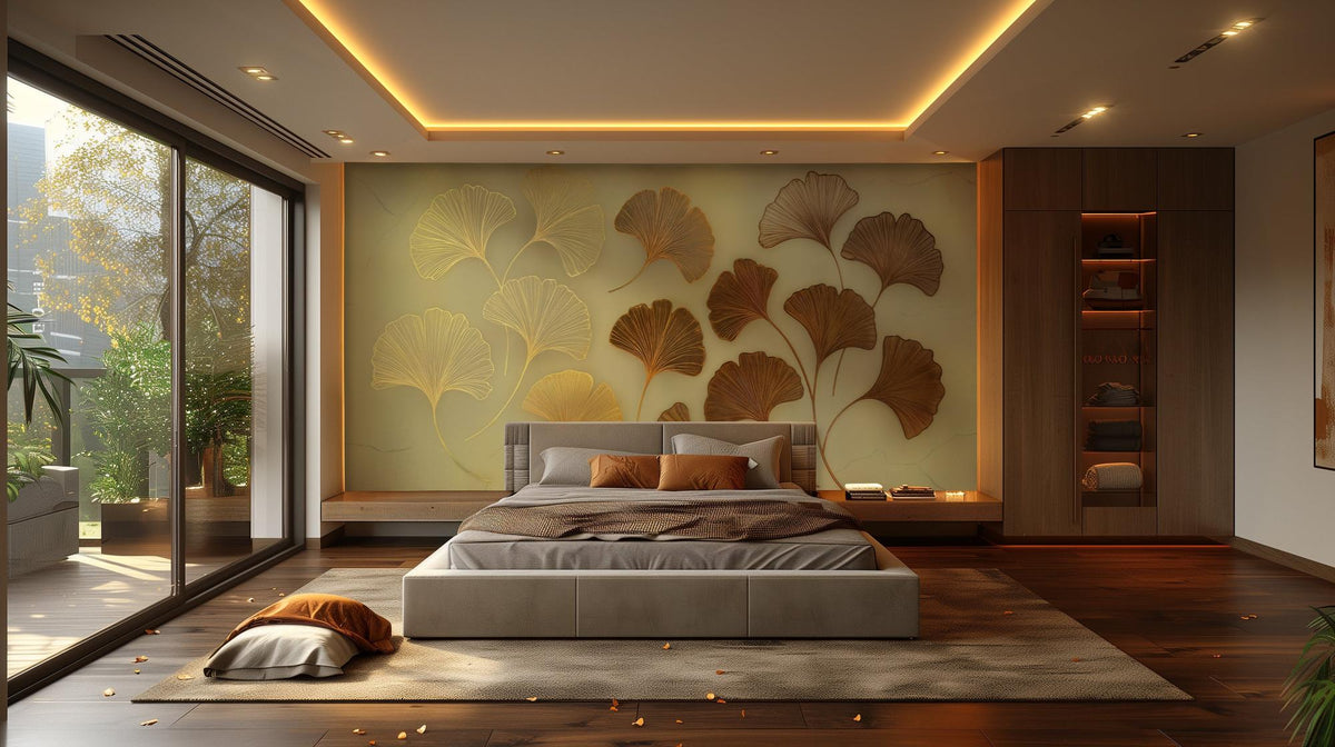 Contemporary Gold wallpaper for Bedroom