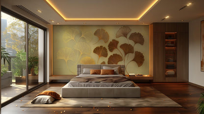 Contemporary Gold wallpaper for Bedroom