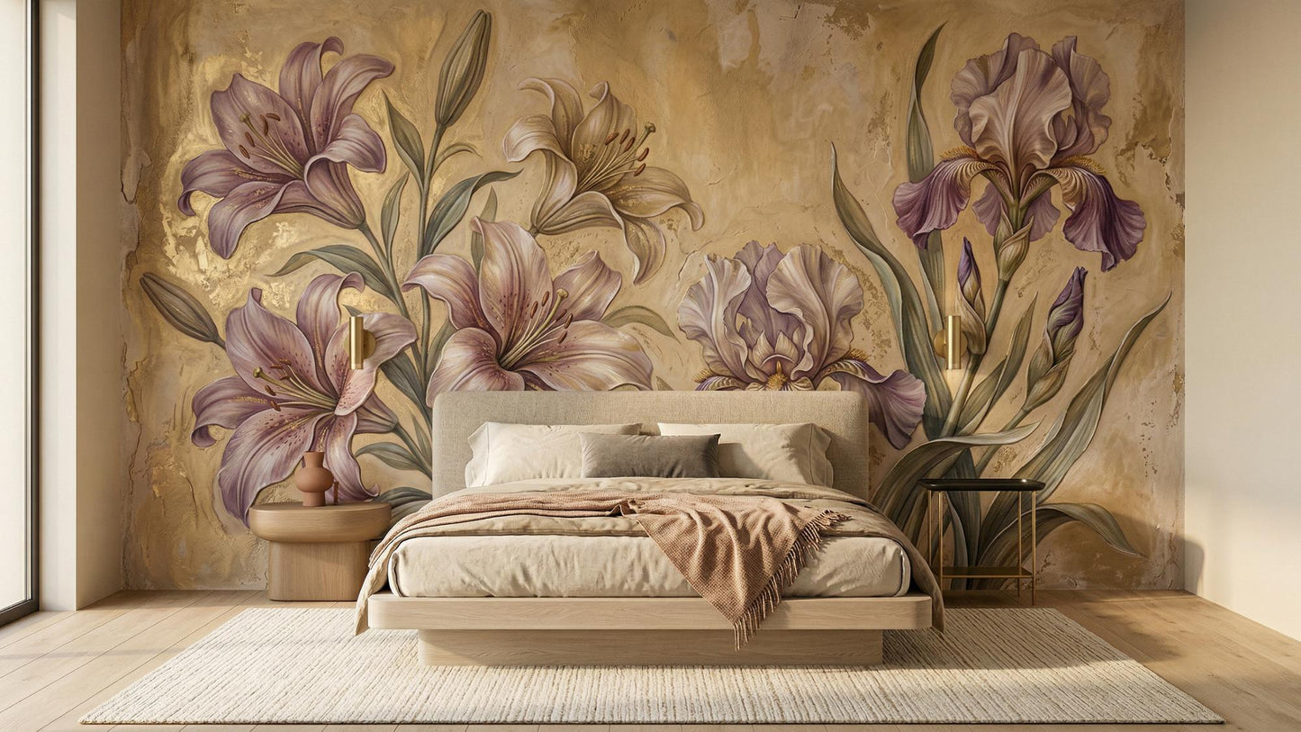 Contemporary Gold wallpaper for Bedroom