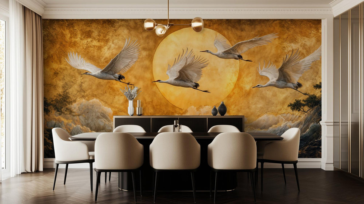 Contemporary Gold wallpaper for Dining Room