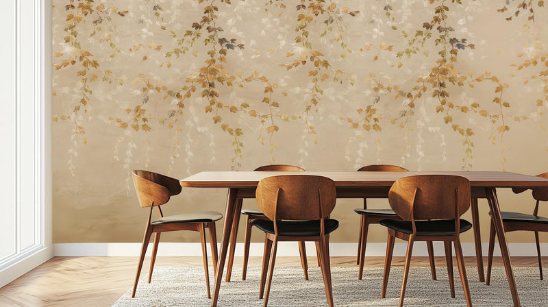 Contemporary Gold wallpaper for Dining Room