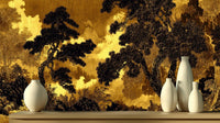 Contemporary Gold wallpaper for Living Room