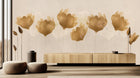 Contemporary Gold wallpaper for Living Room