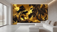 Contemporary Gold wallpaper for Living Room