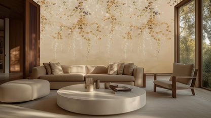 Contemporary Gold wallpaper for Living Room