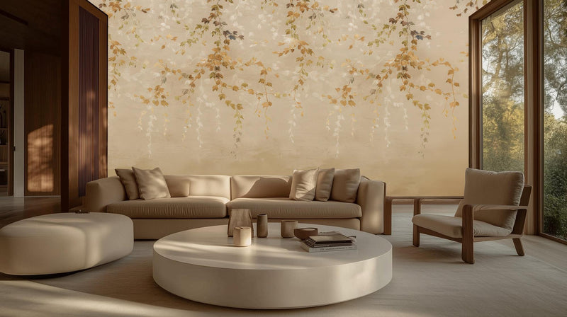 Contemporary Gold wallpaper for Living Room