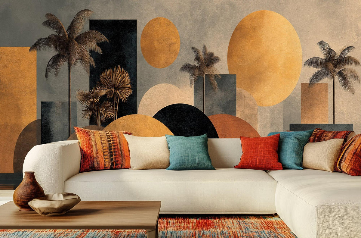 Contemporary Gold wallpaper for Living Room