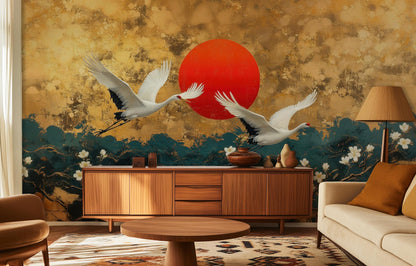 Contemporary Gold wallpaper for Living Room