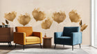 Contemporary Gold wallpaper for Living Room