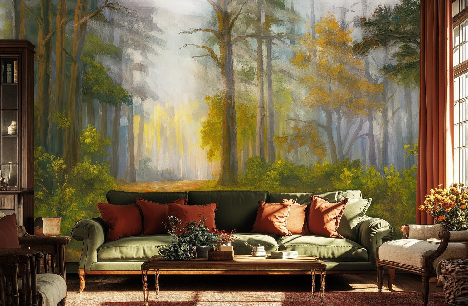 Contemporary Gold wallpaper for Living Room