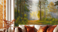 Impressionist Gold wallpaper for Living Room
