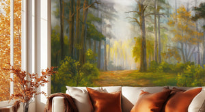 Impressionist Gold wallpaper for Living Room