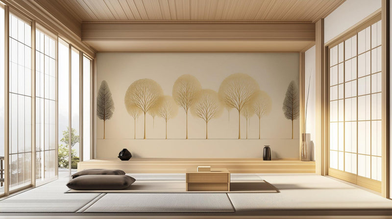 Minimalist Gold wallpaper for Bedroom