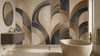 Banyo için Modern Altın duvar kağıdı