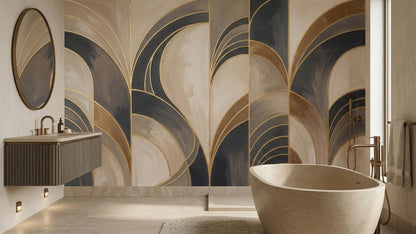 Modern Gold wallpaper for Bathroom