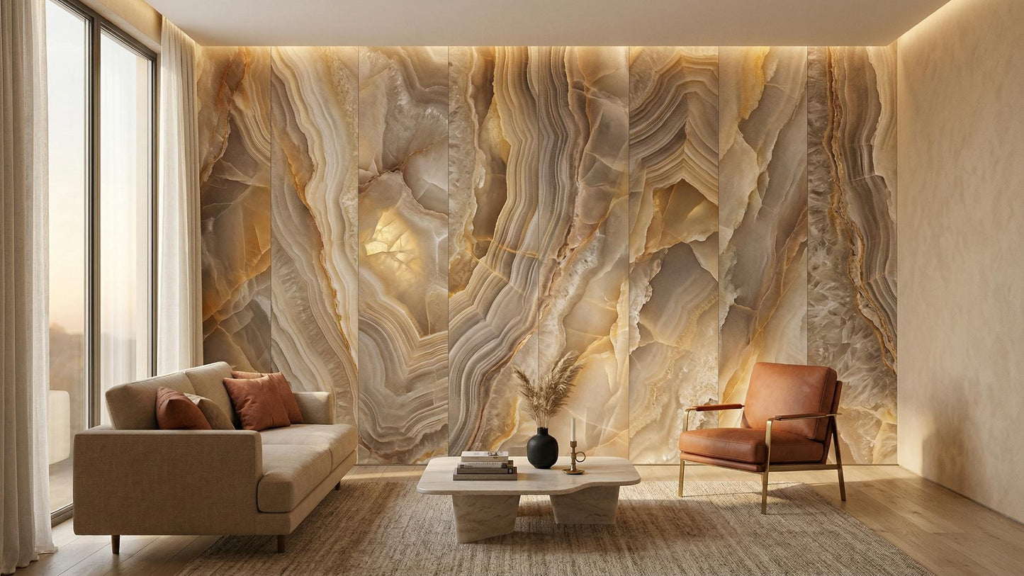 Modern Gold wallpaper for Living Room