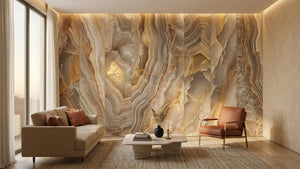 Modern Gold wallpaper for Living Room