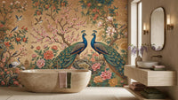 Traditional Gold wallpaper for Bathroom