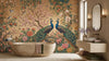 Peacock Blossom Garden Wallpaper