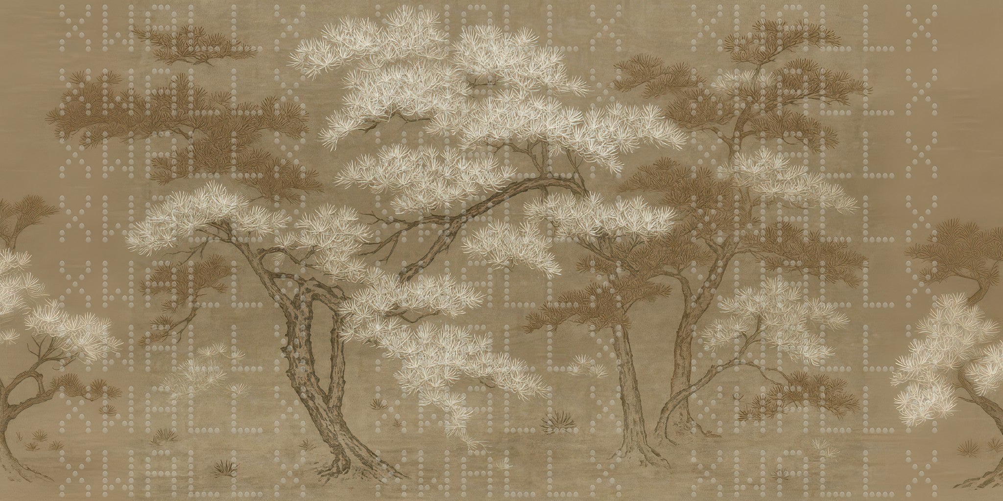 Elegant Pine Tree Silhouette Wallpaper