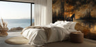 Artistic Golden wallpaper for Bedroom