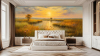 Contemporary Golden wallpaper for Bedroom