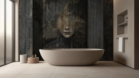 Abstract Gray wallpaper for Bathroom