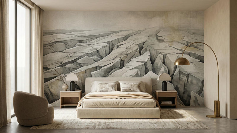 Abstract Gray wallpaper for Bedroom