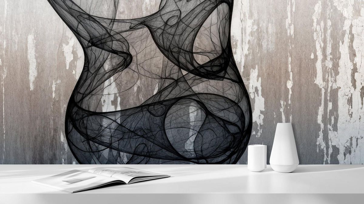 Abstract Gray wallpaper for Living Room