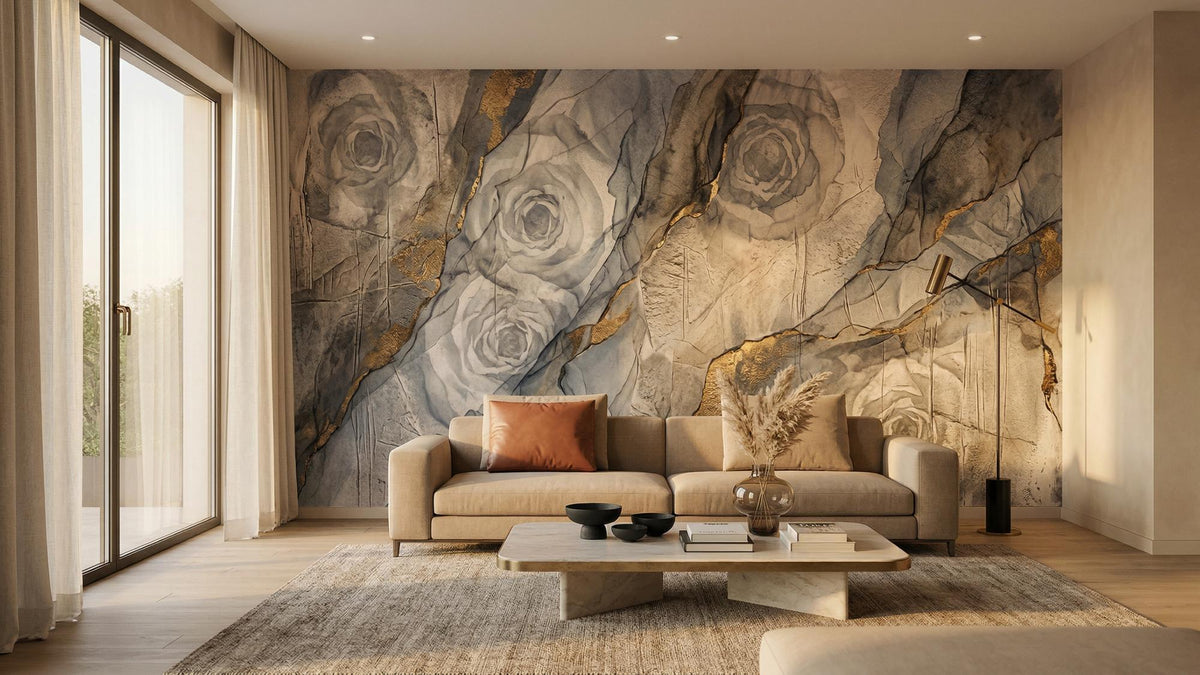 Abstract Gray wallpaper for Living Room