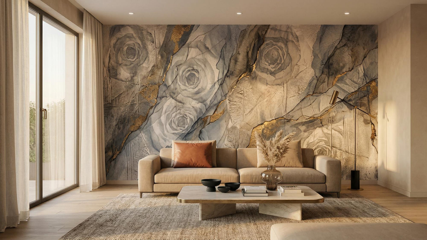 Abstract Gray wallpaper for Living Room