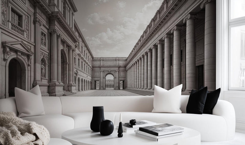Classic Gray wallpaper for Living Room