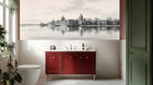Contemporary Gray wallpaper for Bathroom