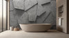 Geometric Concrete Mosaic Wallpaper