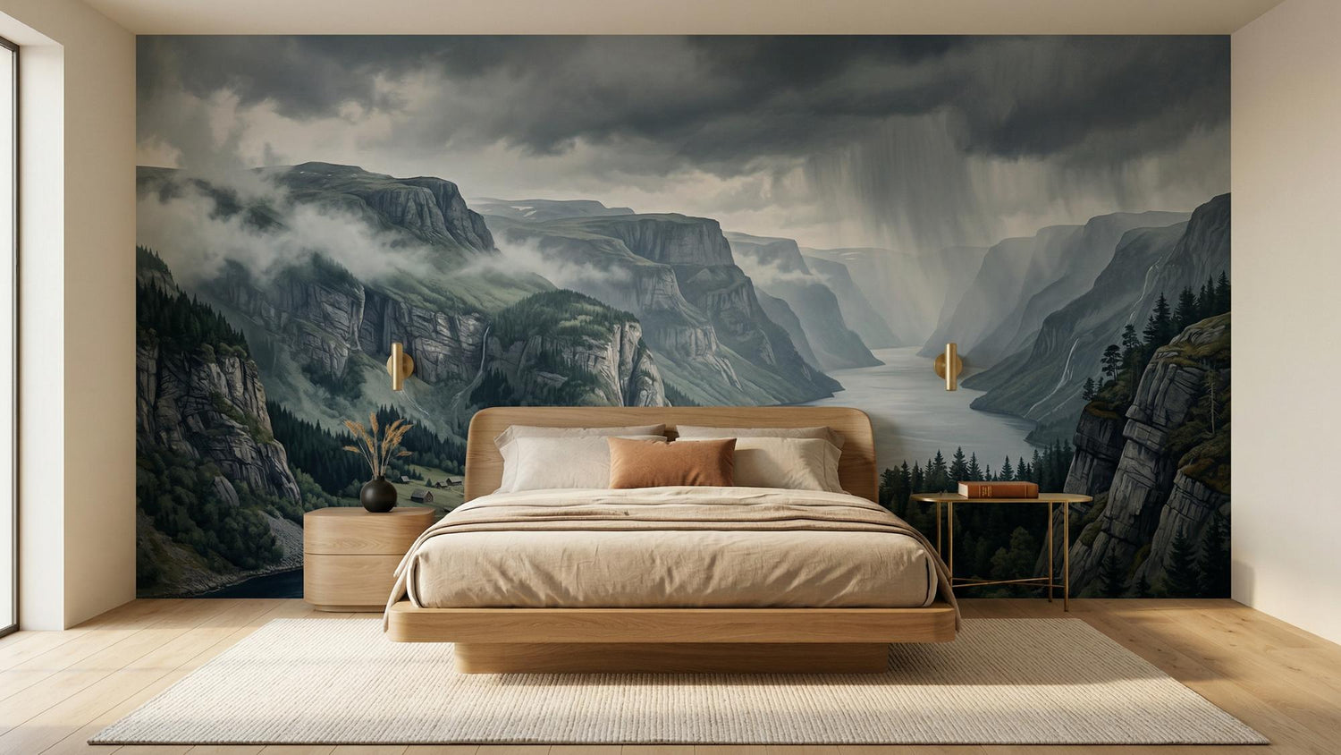 Contemporary Gray wallpaper for Bedroom